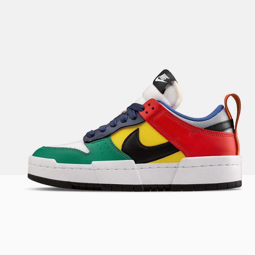 NIKE DUNK LOW DISRUPT Multicolor NWB wmns 7.5 blue green yellow black red grey - Picture 9 of 13